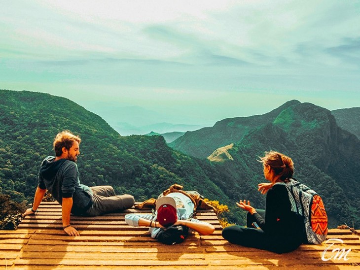 World's End sheer precipice cliff view in Horton Plains National Park