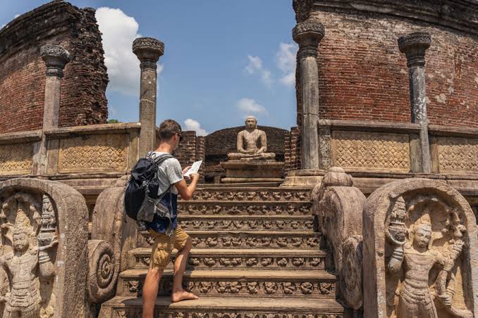 Gal Vihara rock-cut colossal Buddha statues in Polonnaruwa