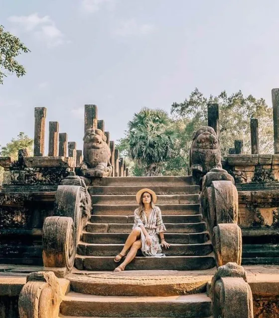 Royal Palace ruins and Council Chamber in ancient Polonnaruwa